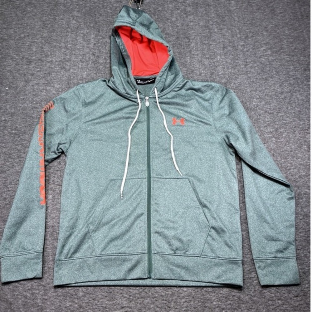 Under Armour HeatGear Women's Running Jacket Large Green‎ Orange NWT Hoody Walk